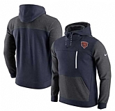 Men's Chicago Bears Nike AV15 Fleece Pullover Hoodie Navy Charcoal FengYun,baseball caps,new era cap wholesale,wholesale hats